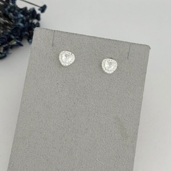 BRINCO CORAÇÃO CRAVEJADO - PRATA 925