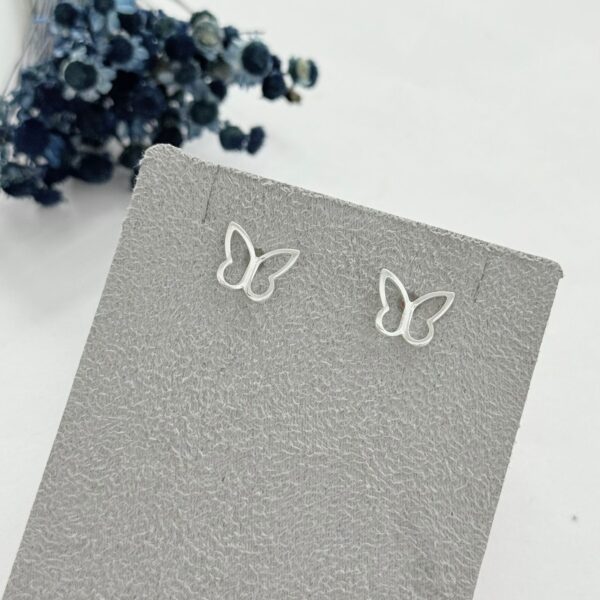 BRINCO BORBOLETA VAZADA - PRATA 925 - M