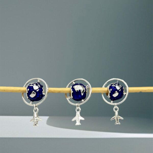 BERLOQUE GLOBO / AVIÃO - PRATA 925