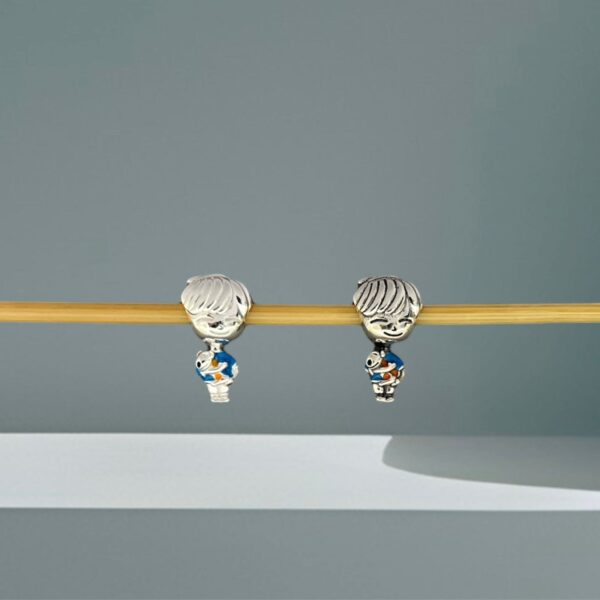 BERLOQUE MENINO COM CACHORRO - PRATA 925