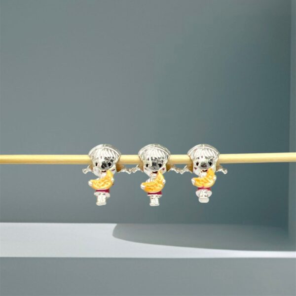 BERLOQUE SEPARADOR MENINA COM LUA - PRATA 925