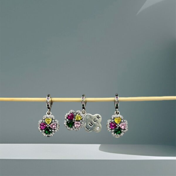 BERLOQUE TREVO COLORS - PRATA 925