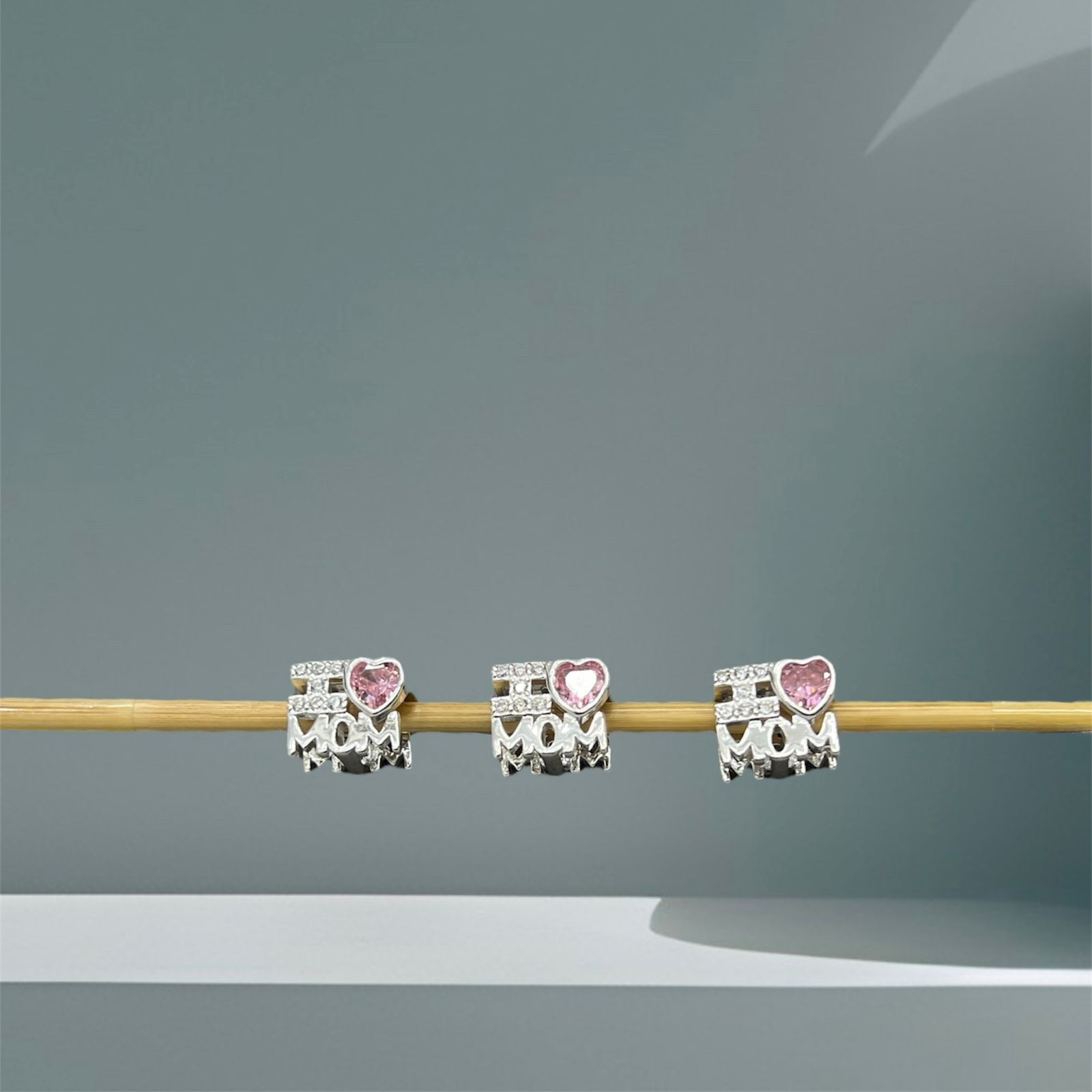 BERLOQUE I LOVE MOM CRAVEJADO - PRATA 925