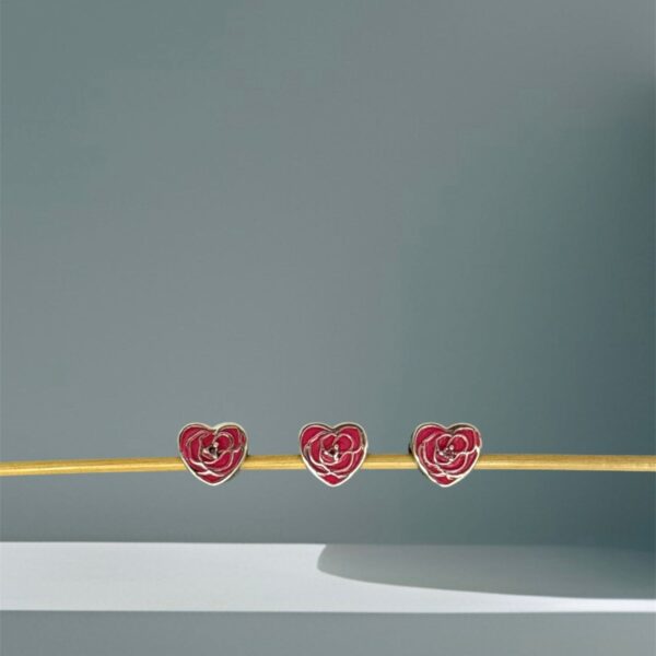 BERLOQUE CORAÇÃO FLOR - PRATA 925