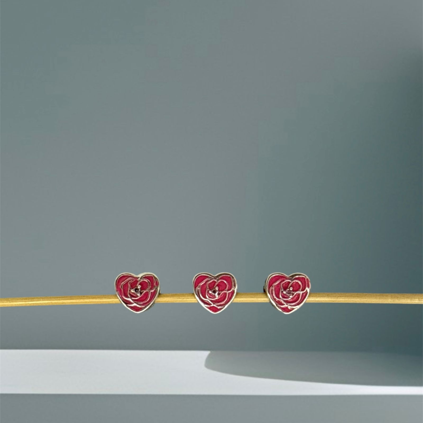 BERLOQUE CORAÇÃO FLOR - PRATA 925