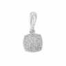 Pingente Quadrado Cravejado com Microzircônias Prata 925
