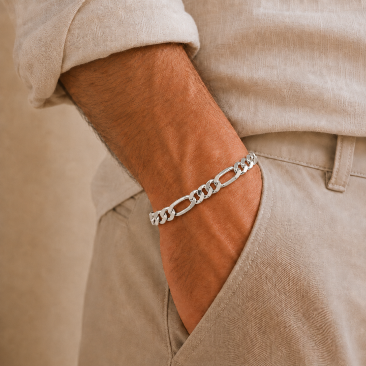 ELO 3X1 Pulseira Masculina Elo 3x1 Prata 925