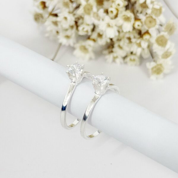 ANEL SOLITÁRIO - PRATA 925