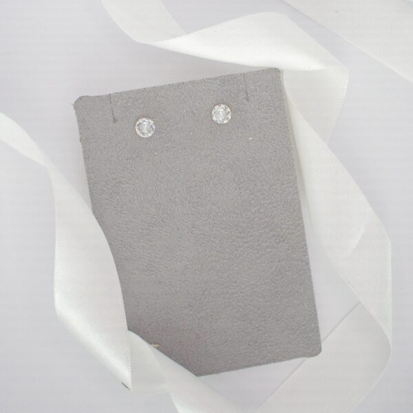 BRINCO ZIRCÔNIA REDONDO - PRATA 925 - 6MM