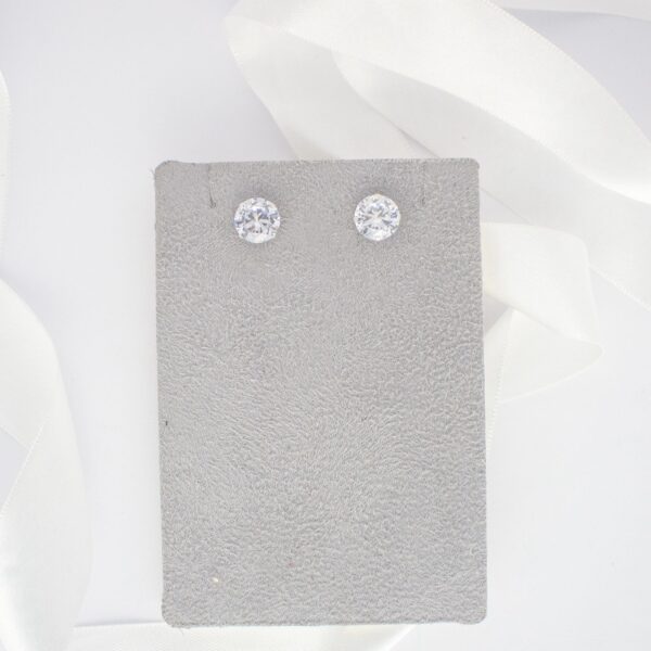 BRINCO ZIRCÔNIA REDONDO - PRATA 925 - 9MM