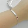 PULSEIRA PLAQUINHA ZIRCÔNIA RUBI - PRATA 925