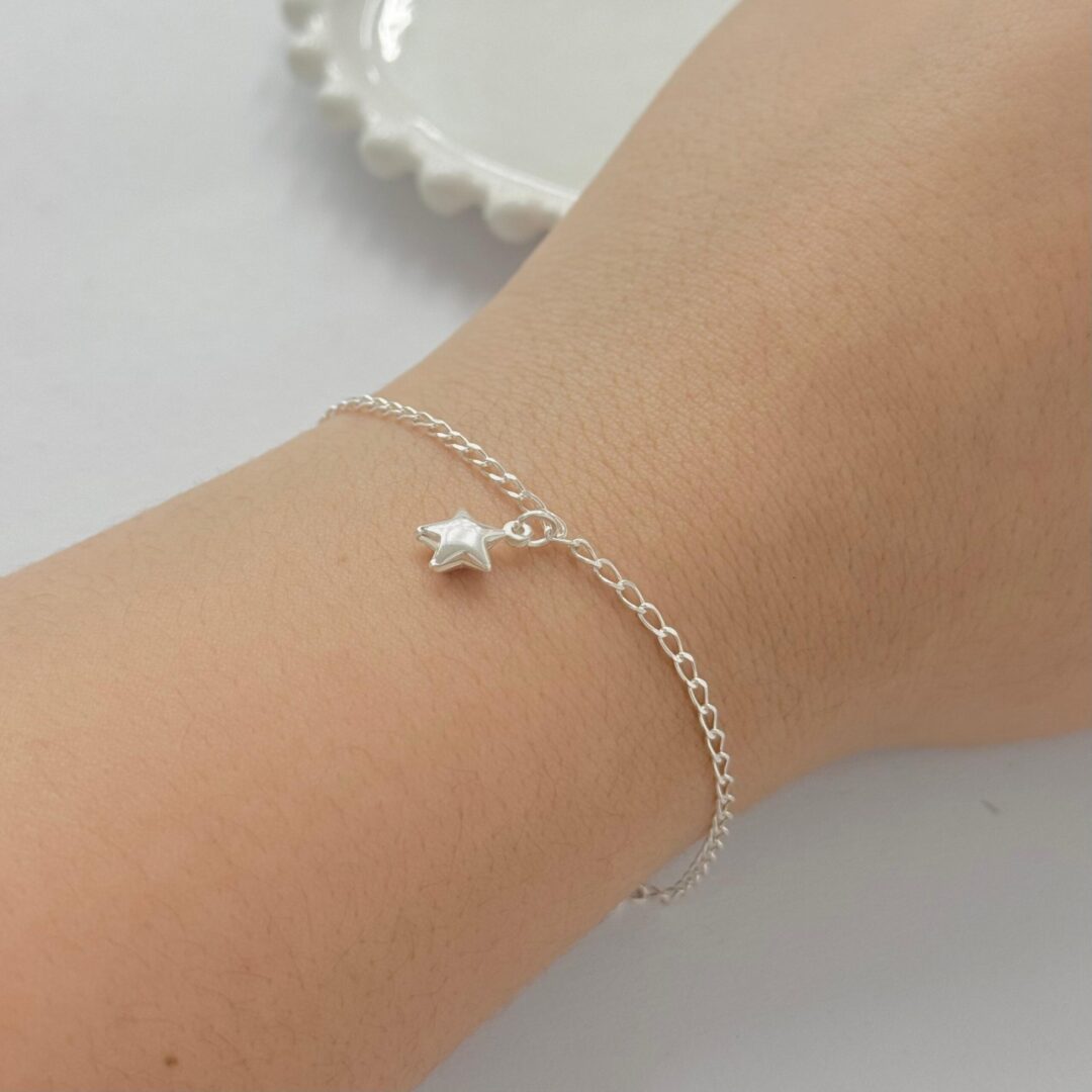 PULSEIRA INFANTIL ESTRELA - PRATA 925