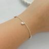 PULSEIRA INFANTIL CORAÇÕES - PRATA 925