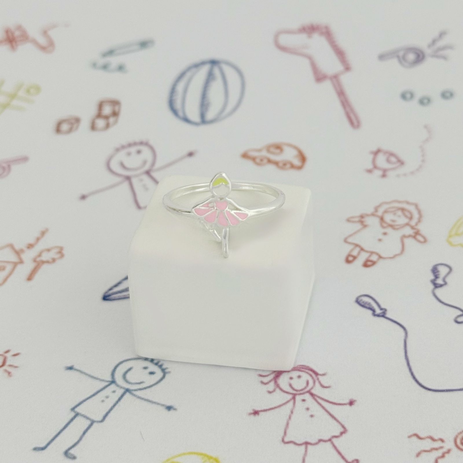 ANEL INFANTIL BAILARINA - PRATA 925