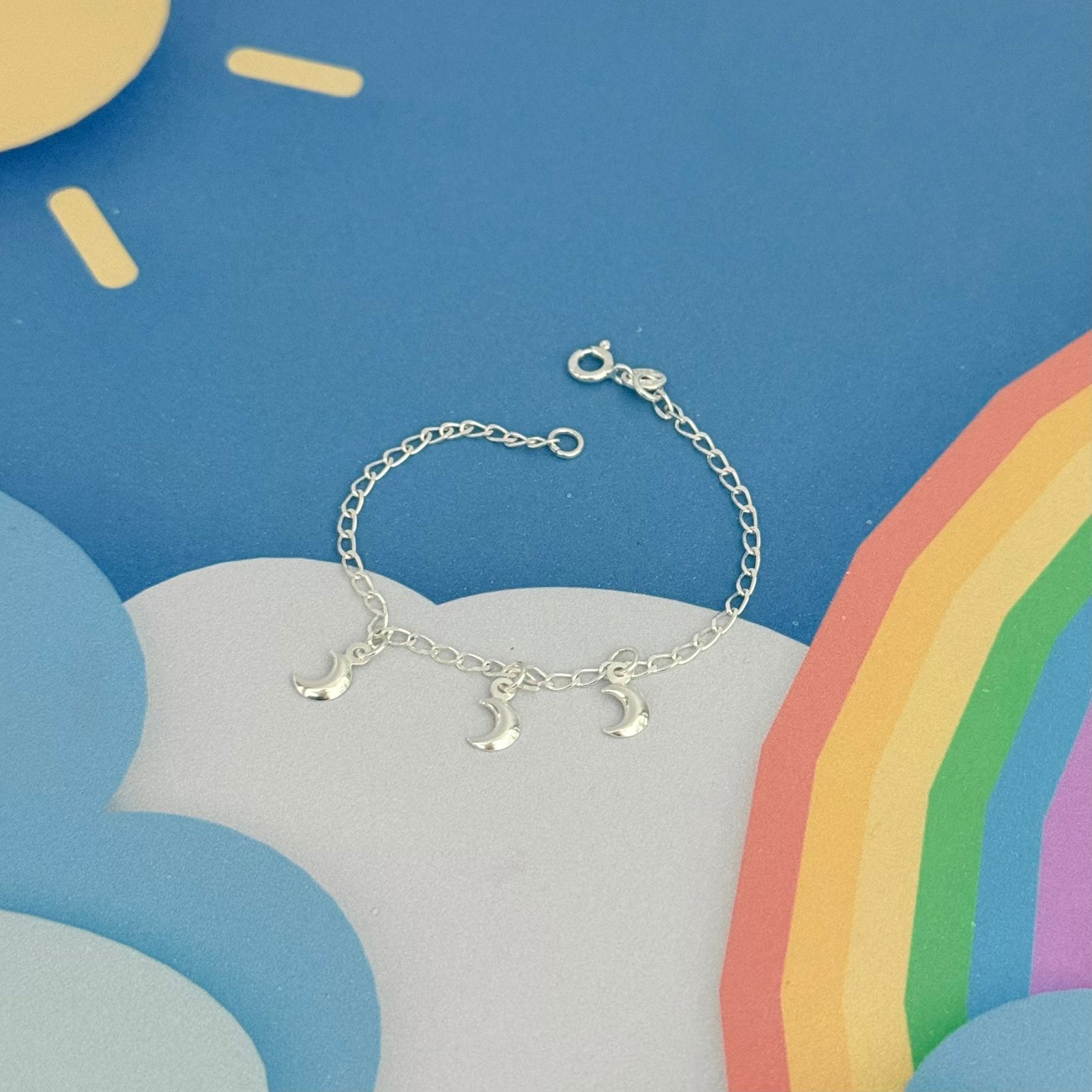 PULSEIRA INFANTIL LUA - PRATA 925