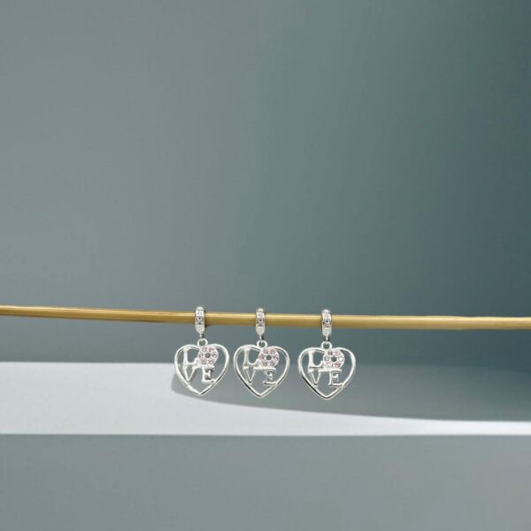 BERLOQUE CORAÇÃO LOVE COM ZIRCÔNIA - PRATA 925