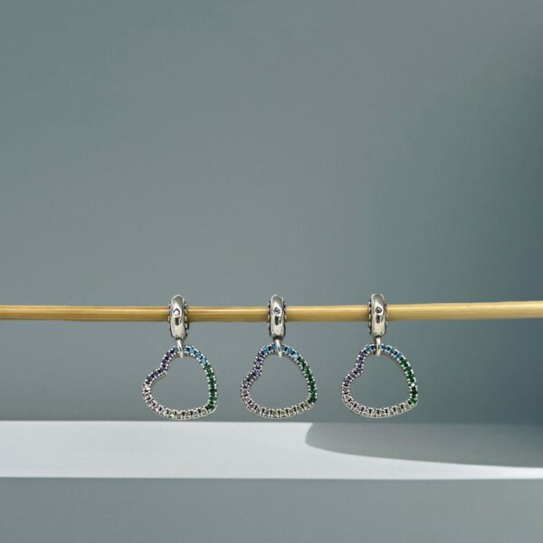 BERLOQUE CORAÇÃO COLOR - PRATA 925