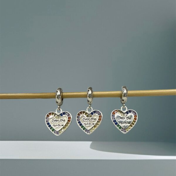 BERLOQUE CORAÇÃO ALÉM DO ARCO-ÍRIS - PRATA 925