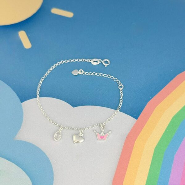 PULSEIRA INFANTIL COROA - PRATA 925