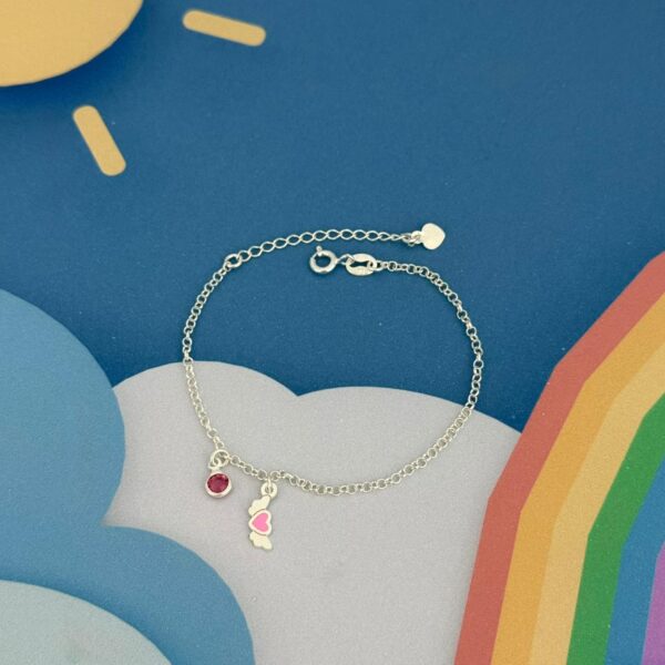 PULSEIRA INFANTIL CORAÇÃO - PRATA 925