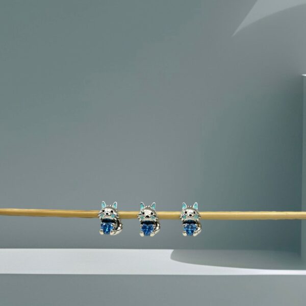 BERLOQUE RAPOSA AZUL - PRATA 925