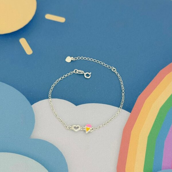 PULSEIRA INFANTIL SORVETE - PRATA 925
