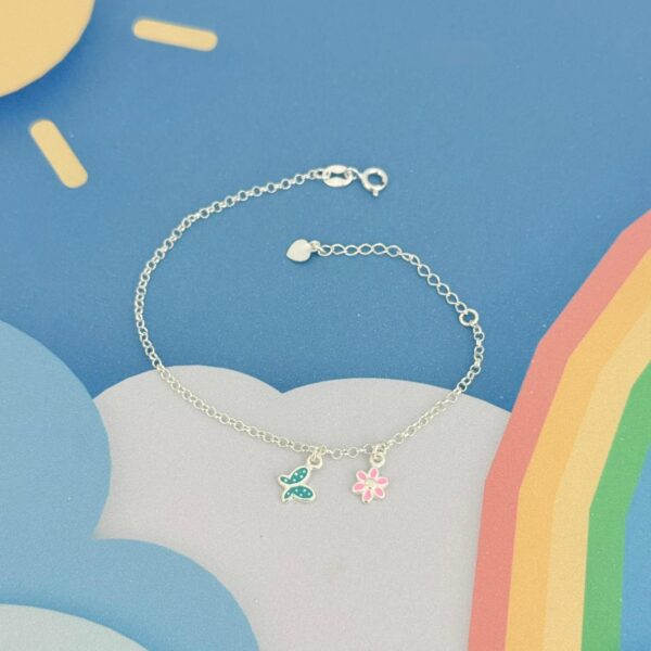PULSEIRA INFANTIL BORBOLETA - PRATA 925
