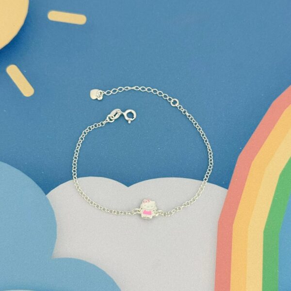 PULSEIRA INFANTIL HELLO KITTY - PRATA 925