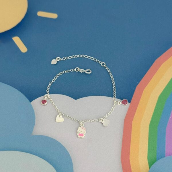 PULSEIRA INFANTIL HELLO KITTY - PRATA 925