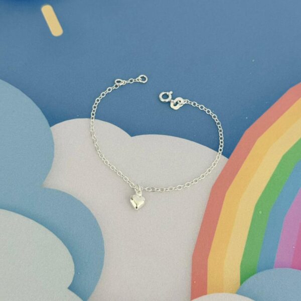 PULSEIRA INFANTIL CORAÇÃO - PRATA 925