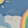 PULSEIRA INFANTIL PLAQUINHA COM ZIRCÔNIA - PRATA 925