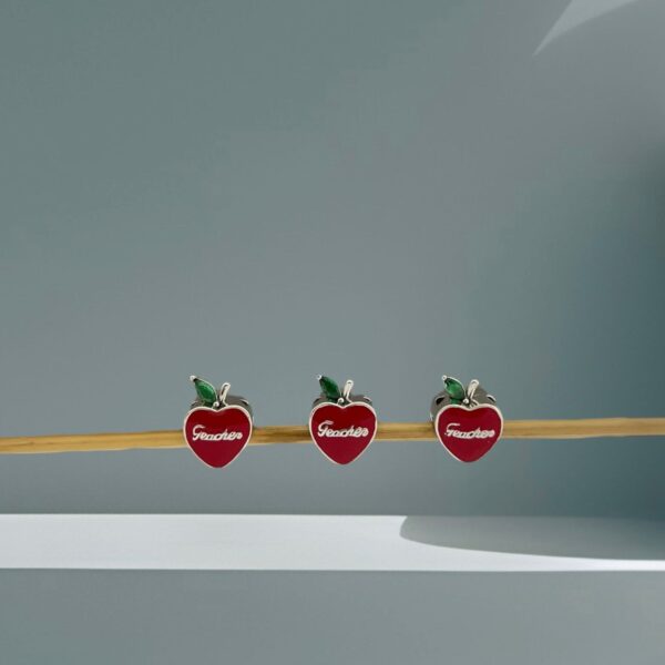 BERLOQUE MAÇÃ CORAÇÃO / TEACHER - PRATA 925