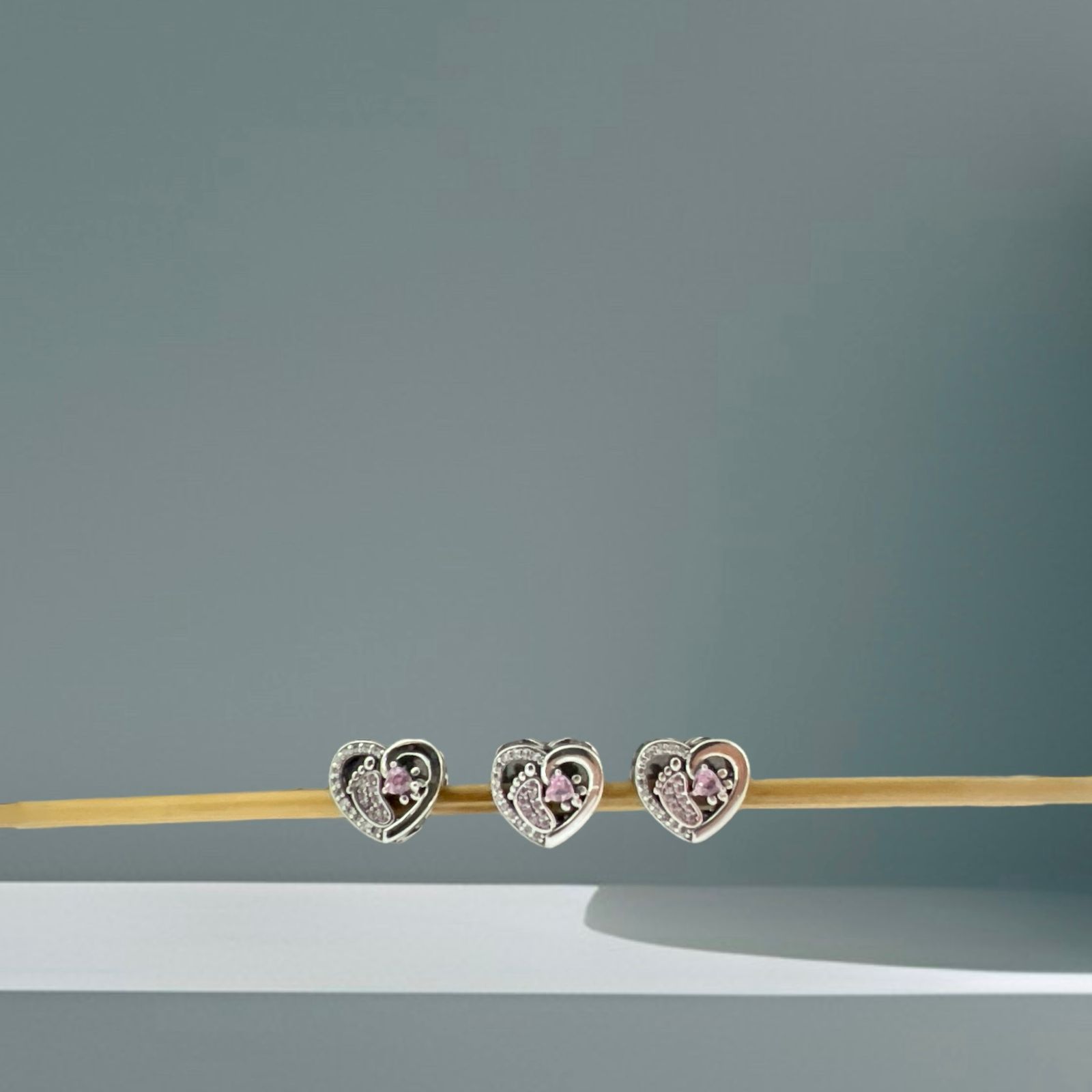 BERLOQUE CORAÇÃO PÉ / PATA - PRATA 925