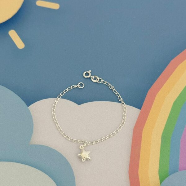 PULSEIRA INFANTIL ESTRELA - PRATA 925