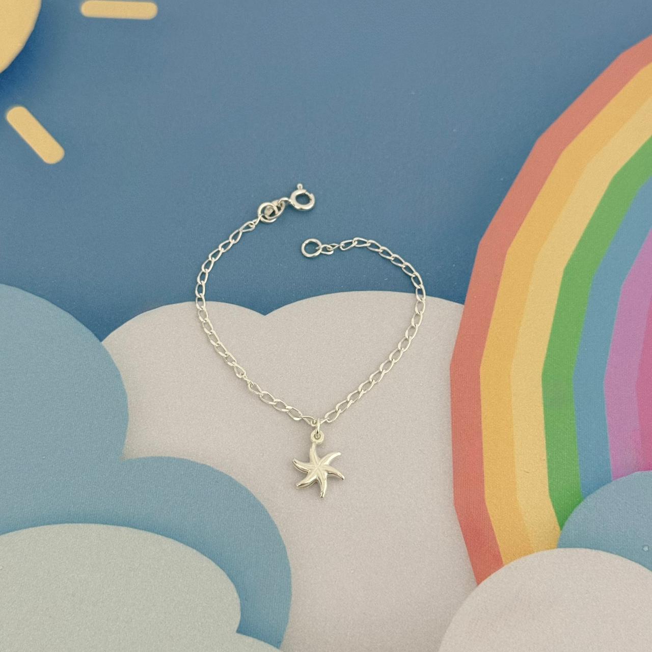 PULSEIRA INFANTIL ESTRELA DO MAR - PRATA 925