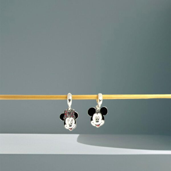 BERLOQUE MINNIE / MICKEY  / CORTE A LASER - PRATA 925
