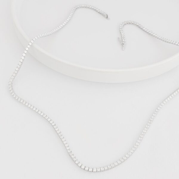 COLAR RIVIERA / CRISTAL - PRATA 925