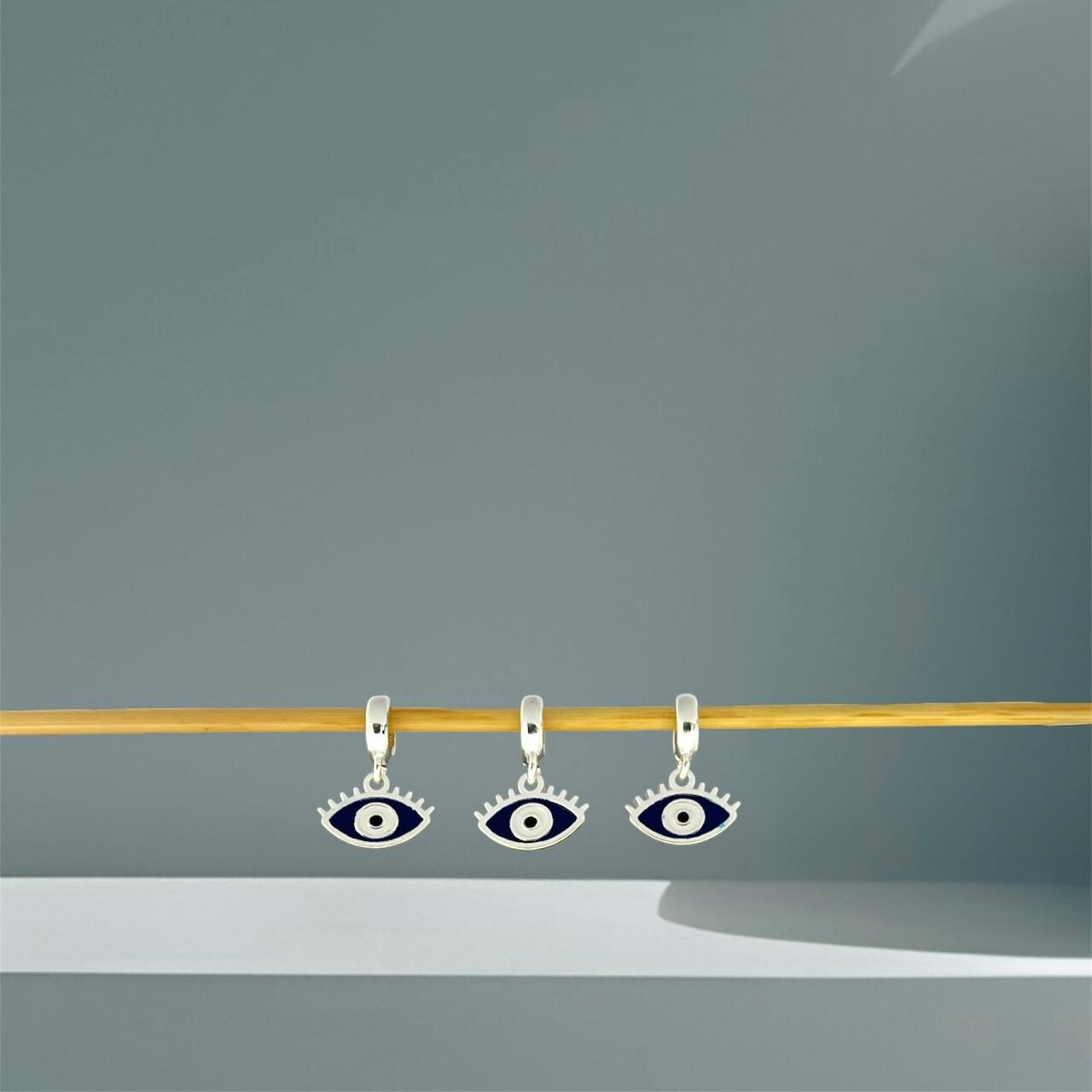 BERLOQUE OLHO GREGO / CORTE A LASER - PRATA 925