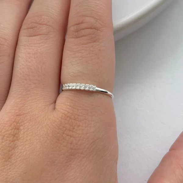 ANEL COM ZIRCÔNIA - PRATA 925