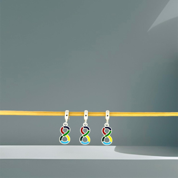 BERLOQUE INFINITO SÍMBOLO AUTISMO / CORTE A LASER - PRATA 925