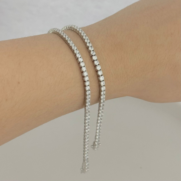 PULSEIRA RIVIERA / CRISTAL - PRATA 925