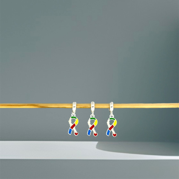 BERLOQUE SÍMBOLO DO AUTISMO / CORTE A LASER - PRATA 925