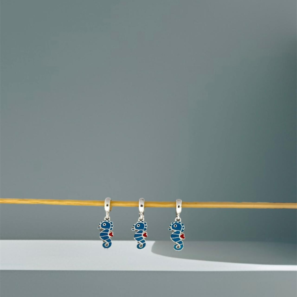 BERLOQUE CAVALO MARINHO / CORTE A LASER - PRATA 925