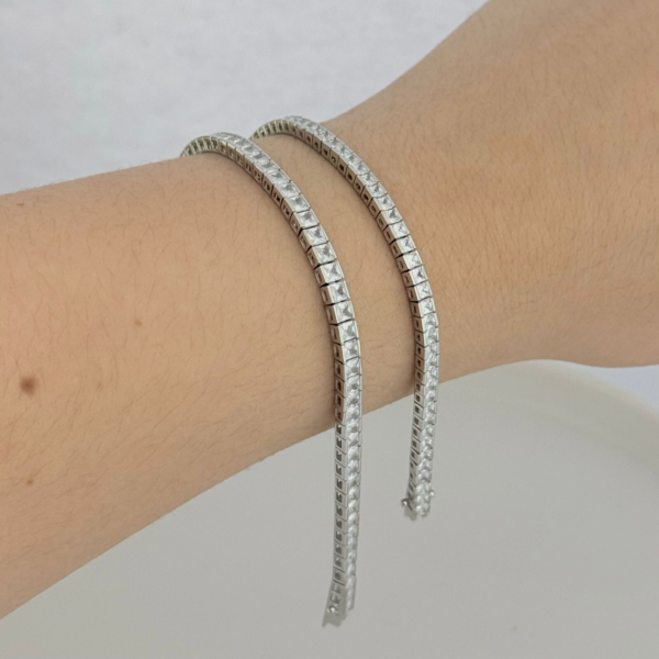 PULSEIRA RIVIERA / CRISTAL - PRATA 925