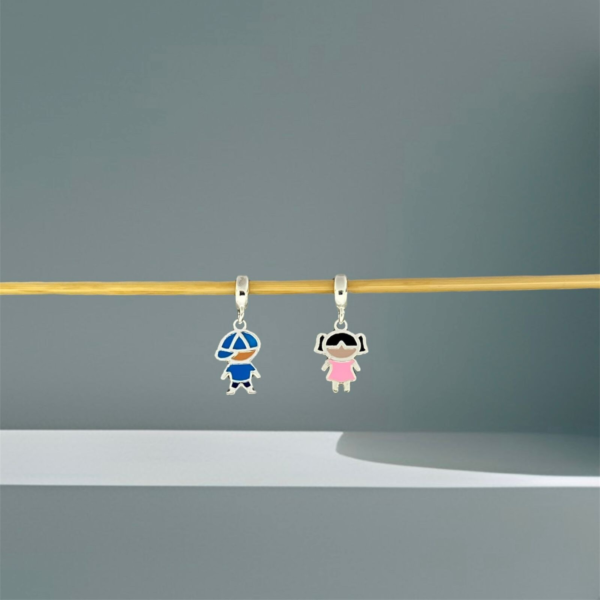 BERLOQUE MENINO / MENINA / CORTE A LASER - PRATA 925