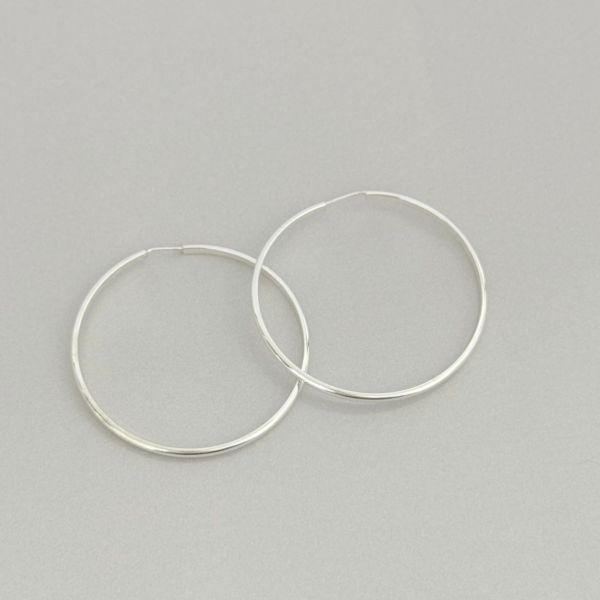 ARGOLA REDONDA / FIO MEIA CANA - PRATA 925