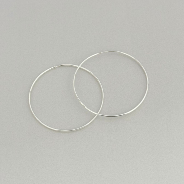 ARGOLA REDONDA / FIO MEIA CANA - PRATA 925