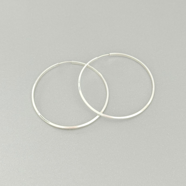 ARGOLA REDONDA / FIO MEIA CANA - PRATA 925