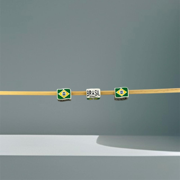 BERLOQUE BANDEIRA DO BRASIL - PRATA 925