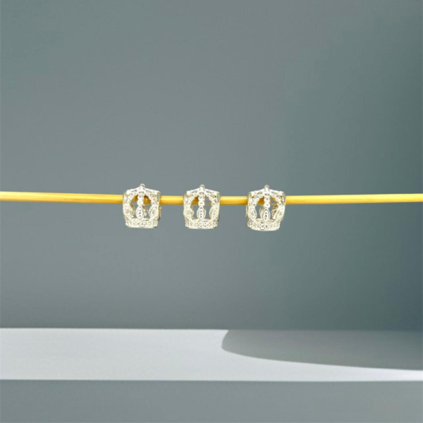 BERLOQUE COROA CRAVEJADA - PRATA 925